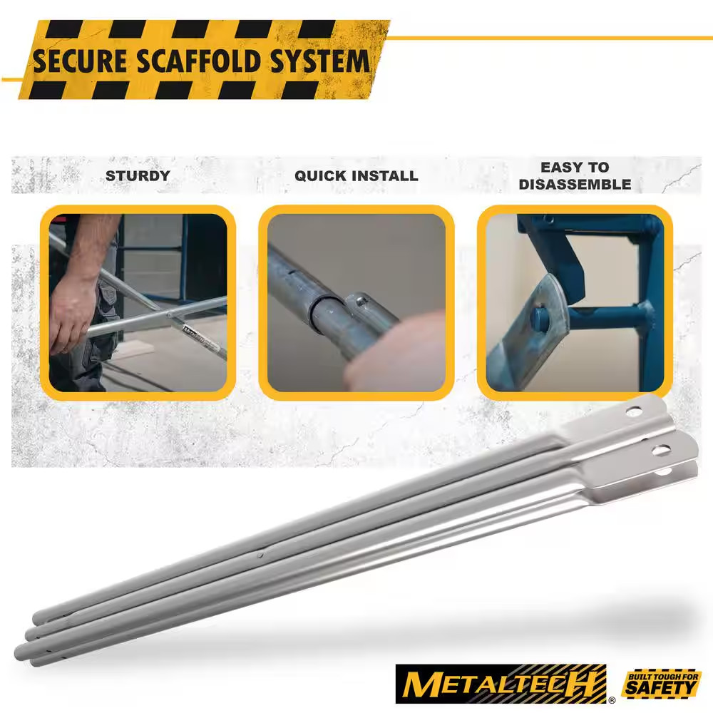 Sectional Cross Brace Stabilizer 7 ft Galvanized for Construction Scaffolding