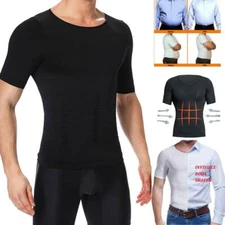 Men Gynecomastia Compression Shirt Slimming Shapewear to Hide Man Boobs Moobs US