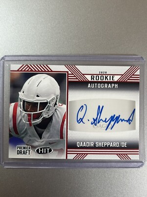 Qaadir Sheppard Mississippi SAGE HIT Premier Draft NFL 2020 ROOKIE AUTO