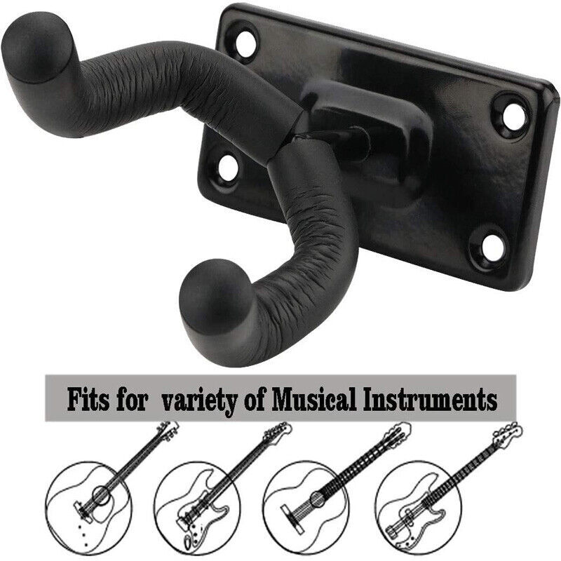 2Pcs Guitar Hangers Rack Adjustable Instrument Display Wall Mount