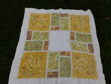 Vintage Folklore Fairy Tale Tablecloth Folk Art Primitive Style