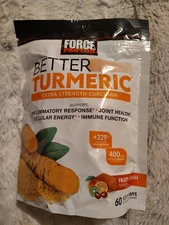 Force Factor Better Turmeric Soft Chews Curcumin Supplement for Joint Health