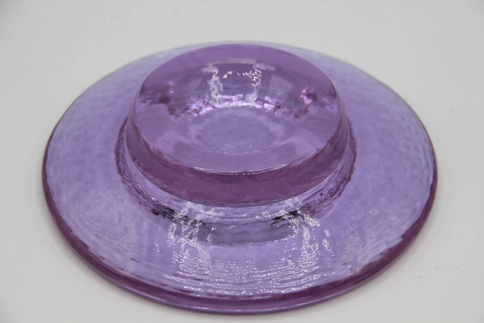 Candelabro Carrito de Vino Vidrio Reciclado Neodimio Ciruela Lavanda Fuego y Luz Foto 3 de 4