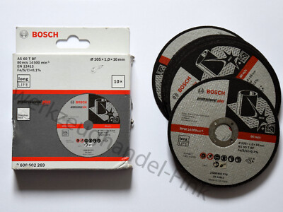 BOSCH 10x Trennscheibe 105mm x 1,0mm x 16mm professional plus Stainless INOX