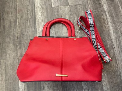 Xoxo Red Animal Print Python 90s Y2K Satchel Crossbody Bag 