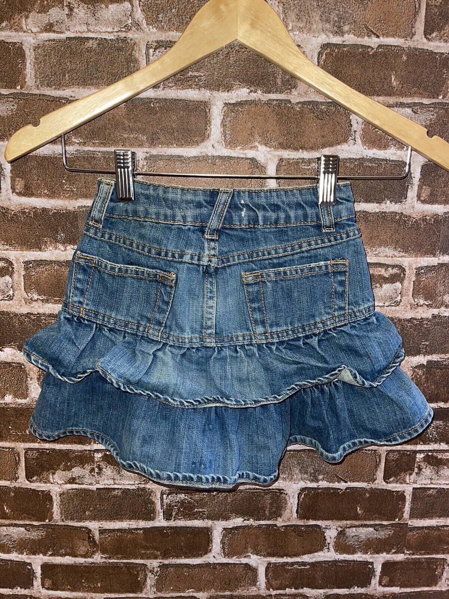 OLD NAVY GIRLS SIZE KIDS DENIM SKIRT JEAN SKIRT RUFFLES