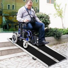 3'-8' Folding Aluminum Wheelchair Ramp Portable Mobility Scooter Non-Slip 600LBS
