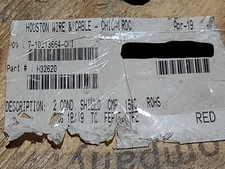 Houston Wire H32620 18/2C Shielded FEP/ECTFE Plenum Control Cable 150C Red /50ft