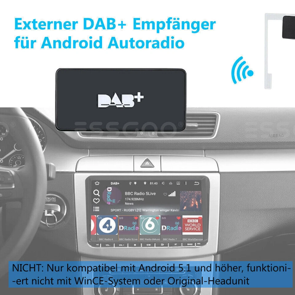DAB+ Box Antenne Digital Radio Box Für Android 5.1+ Autoradio Adapter Empfänge - Bild 3 von 4