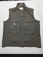 Rare Unique Vntg 40s - 60s C.C Filson Union Made Forestry Service Vest Mended 2X