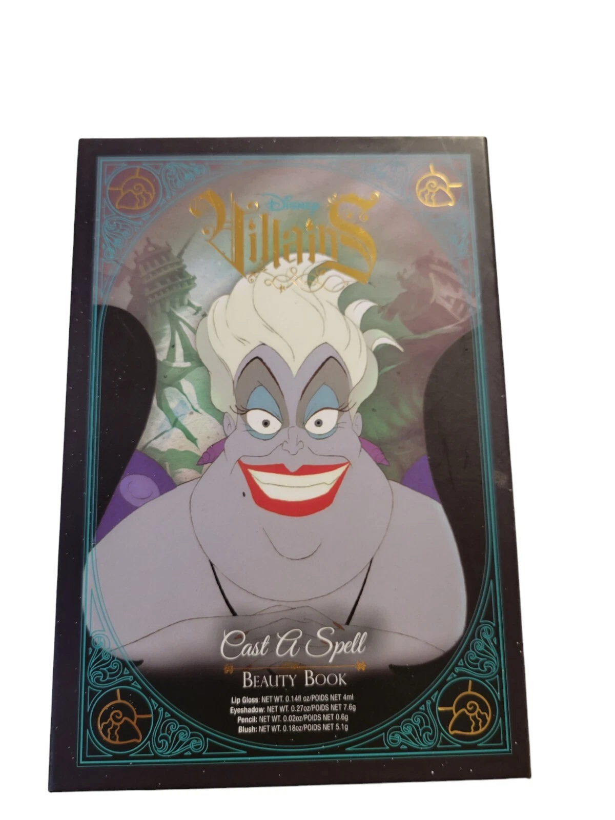 Disney Villains Ursula Cast A Spell Beauty Book Makeup Set Kit New