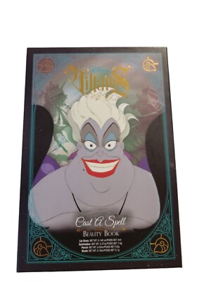 Disney Villains Ursula Cast A Spell Beauty Book Makeup Set Kit New