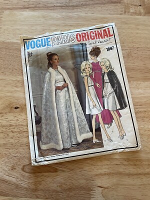 Vogue 1897 Yves Saint Laurent Vintage Pattern 60s Style Formal Winter Dress  Elsa | eBay