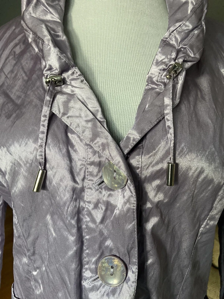 Chicos металлический оборкой воротник куртка размер M лаванда мерцающий гофрированный заявление  - Изображение 2 из 4