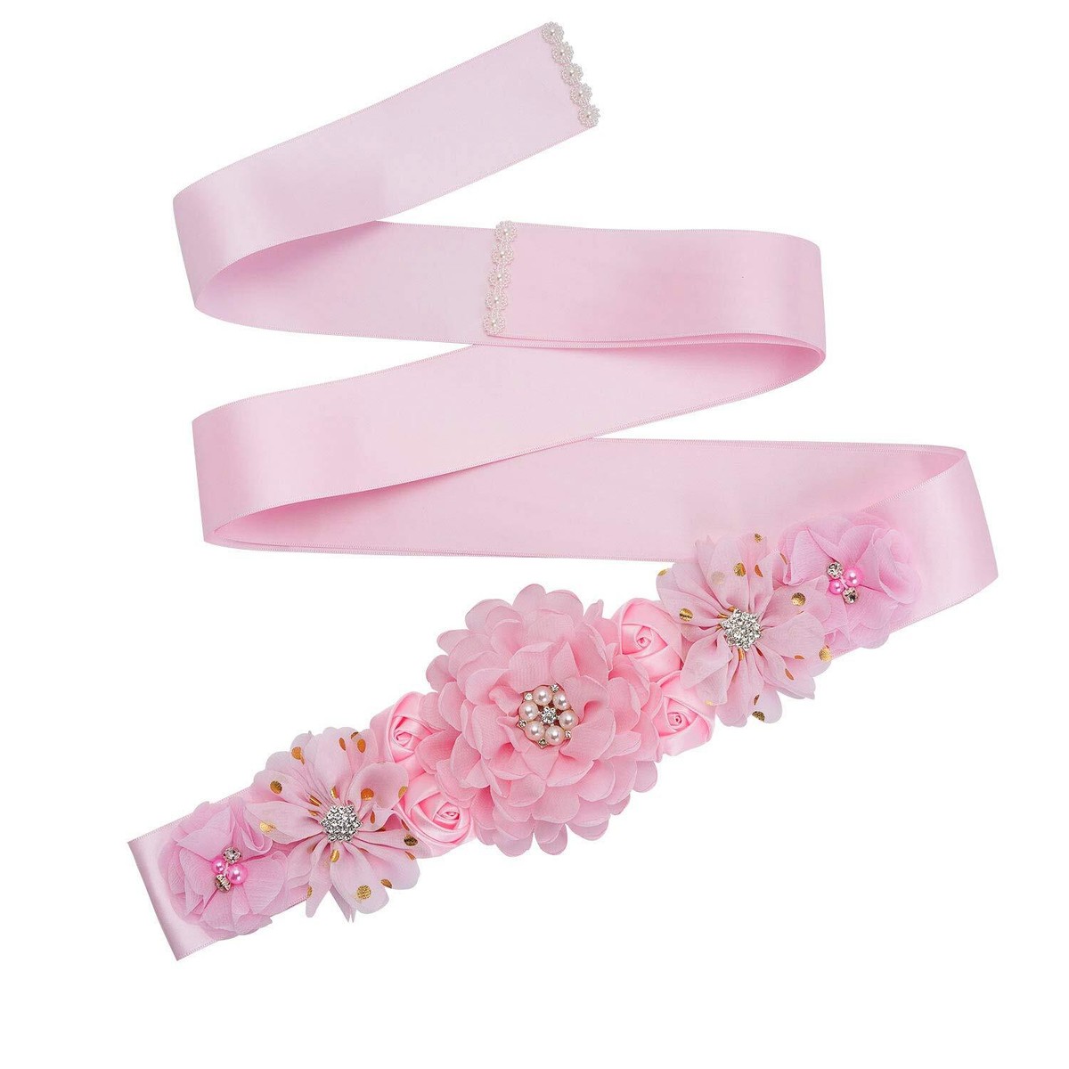 Pink Girls Graduation School Party Dress Waist Belts  display picture 2