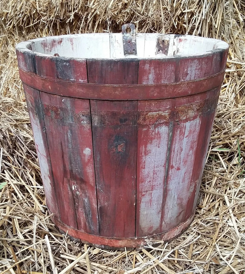 Primitive Maple Syrup Painted Bucket Paint Pail AAFA Berkshires New England - Image 2 of 4