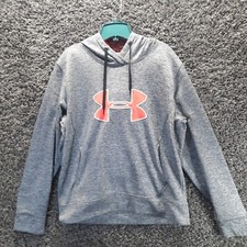 Under Armour Hoodie Women Large Gray Storm Pullover Fleece Sweater Sweatshirt