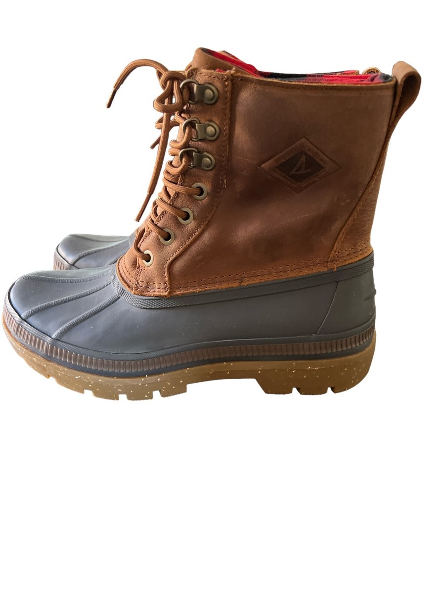 SPERRY Mens Navy Waterproof Ice Bay Round Toe Lace-Up  display picture 3