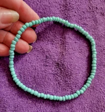 Anklet Turquoise Desert Light Bead Beaded - Beauty Life Breath Unique 11 1/2"