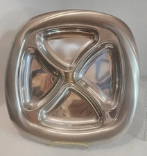 Vintage - MCM Stainless Serving Dish, Tapas/Hors d’ Oeuvres/Relish Tray