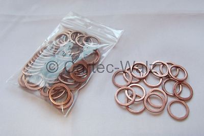 Kupferdichtringe 12x16x1,5 Mm – 50 Stück, DIN 7603 Form A, Für Motor Und Mehr