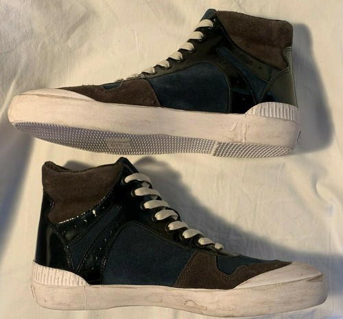 french connection leather trainers