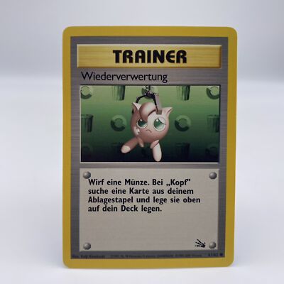 Pokémon Wiederverwertung 61/62 DE Common Fossil 1999