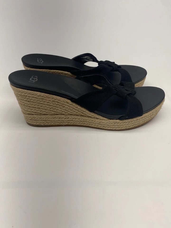 Alpargata UGG Niyomee negra para mujer con cuña deslizable talla 10 Foto 4 de 4