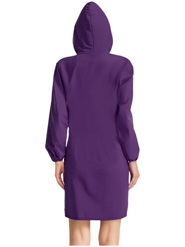 Women's Oilproof Hooded Work Jacket Long Sleeve Raincoat for Kitchen Cleaning - Picture 13 of 96