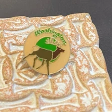 Green and Gold Deer Pin