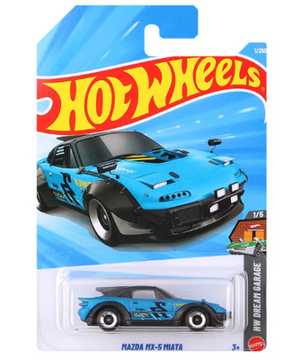 2026 Hot Wheels 1/250 Mazda MX‑5 Miata Blue 1/64 Diecast Model Car