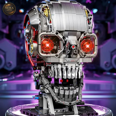 Skull Robot Bricks 18cm Toy Buildings Creative Gift Idea