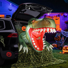 Trunk or Treat Car Decorations Kit, Halloween Inflatable Dinosaur Decor