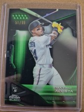 2026 Topps Chrome Black Maximo Acosta Green Refractor Rookie Card/99