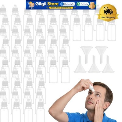 Versatile 60 Count 15ML Dropper Bottles - Ideal for Essential Oils & More