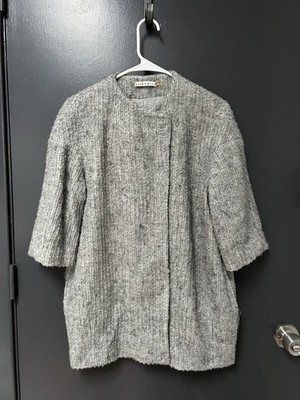 Alice and Olivia Wool Blend Magnetic Closure Knit Sweater Jacket Sz XS Womens