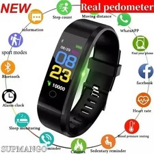 Fitness Smart Watch Activity Tracker Heart Rate For Women Men Oxygen BP Monitor
