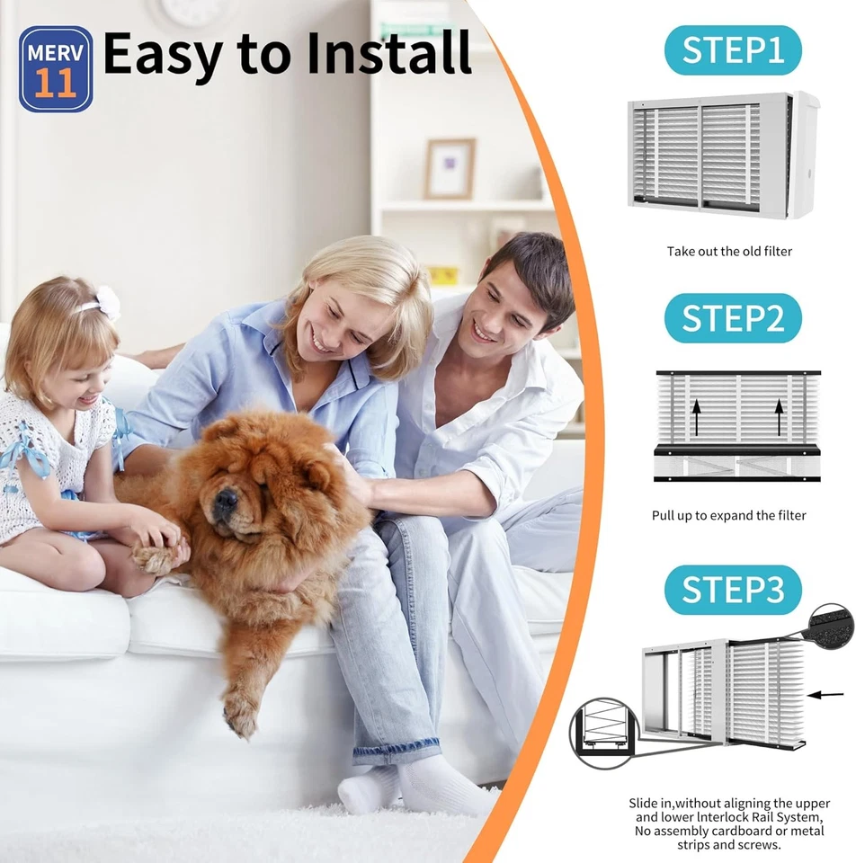 Paquete de 2 filtros de repuesto 410 para purificadores de aire para toda la casa AprilAire 410 MERV 11 Foto 4 de 4