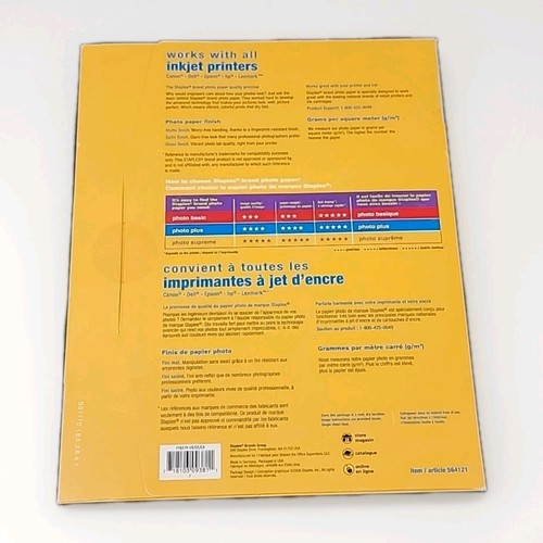 STAPLES Photo Supreme 8.5 x11 Double-Sided Matte 50 Sheets (New) - Picture 2 of 4