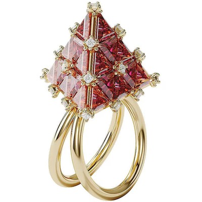 Swarovski Curiosa Ringe Achteckschliff, weiß, rhodiniert Gr. 58