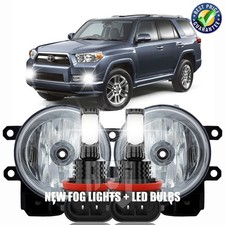 Pair For Toyota 4Runner 2010-2020 Front Bumper LED Fog Light Lamps Left & Right