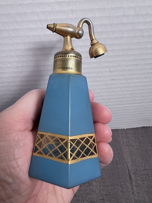 #ad #ad Vintage Devilbiss Blue Perfume Atomizer Bottle NO Atomizer Ball READ $29.99