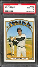 1972 Topps #695 ROD CAREW PSA 8 NM-MT 14396338 