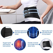 Lower Back Support Brace Lumbar Waist Belt Double Pull Breathable Belt