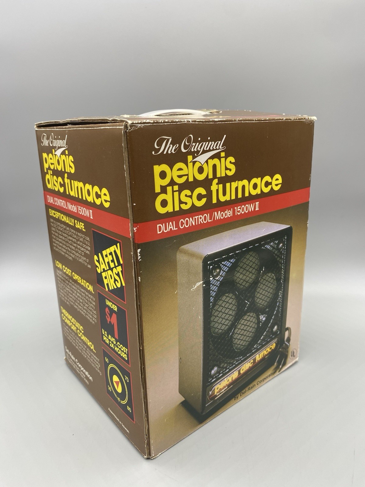 Vintage Pelonis Disc Furnace Dual Control Model 1500W-II Fan Heater - TESTED