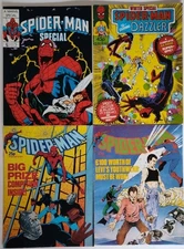 SPIDER-MAN LOT * MARVEL UK * SHIPS FROM USA * FREE PUNISHER * 4 Books + 1 * HTF