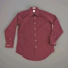 15 32-33 Fitted Burgundy Contemporary Hennessy Long Sleeve Van Heusen USA Made