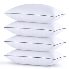 Bed Pillows For Side Back Sleepers, Set Of 4, Down Alternative, White