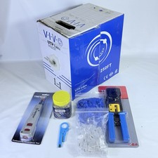 Network Installation Tool Kit Cat5e Cable RJ45 Crimper Punch Down Tool Lot