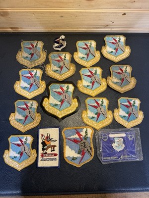 LOT USAF AIR FORCE STRATEGIC AIR COMMAND SAC PATCHES 1970s OBSOLETE 3'' VTG